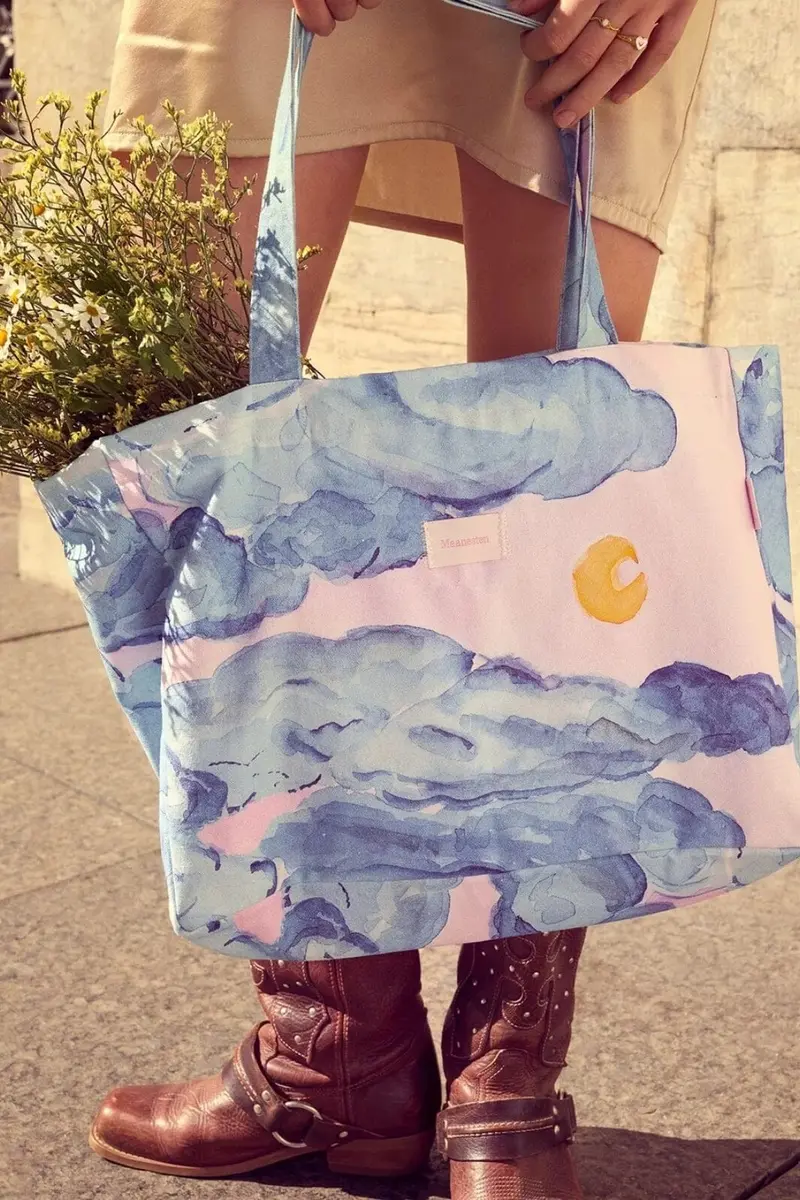 Maanesten - Moonshine Rose Big Canvas Totebag - 4107