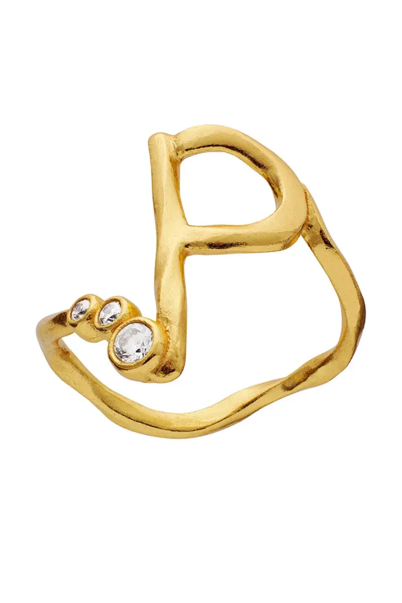 Maanesten - P Alphabet Ring - 4942a