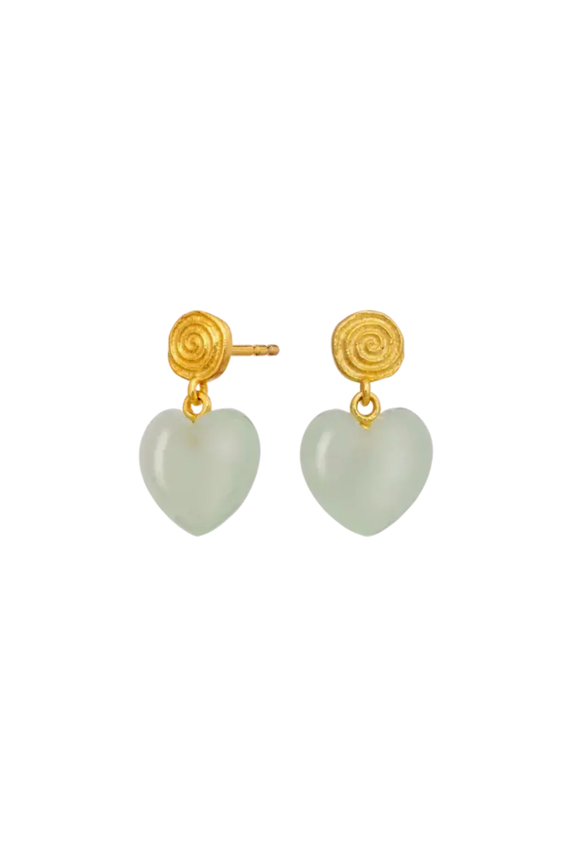 Maanesten - Penny Petite Moss Green Earrings - 10131a