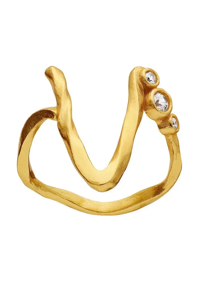 Maanesten - V Alphabet Ring - 4948a