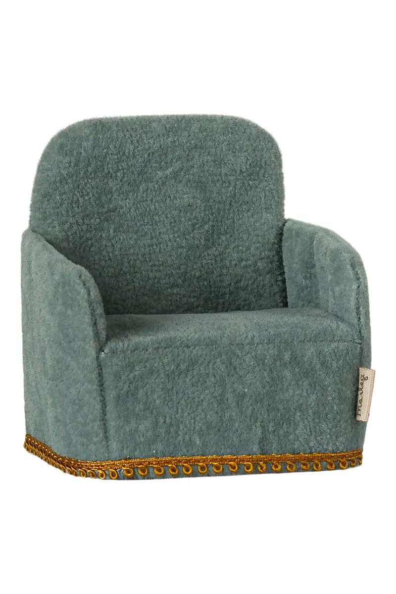 Maileg - Foldbar Stol, Mus - Mint - Mouse Furniture