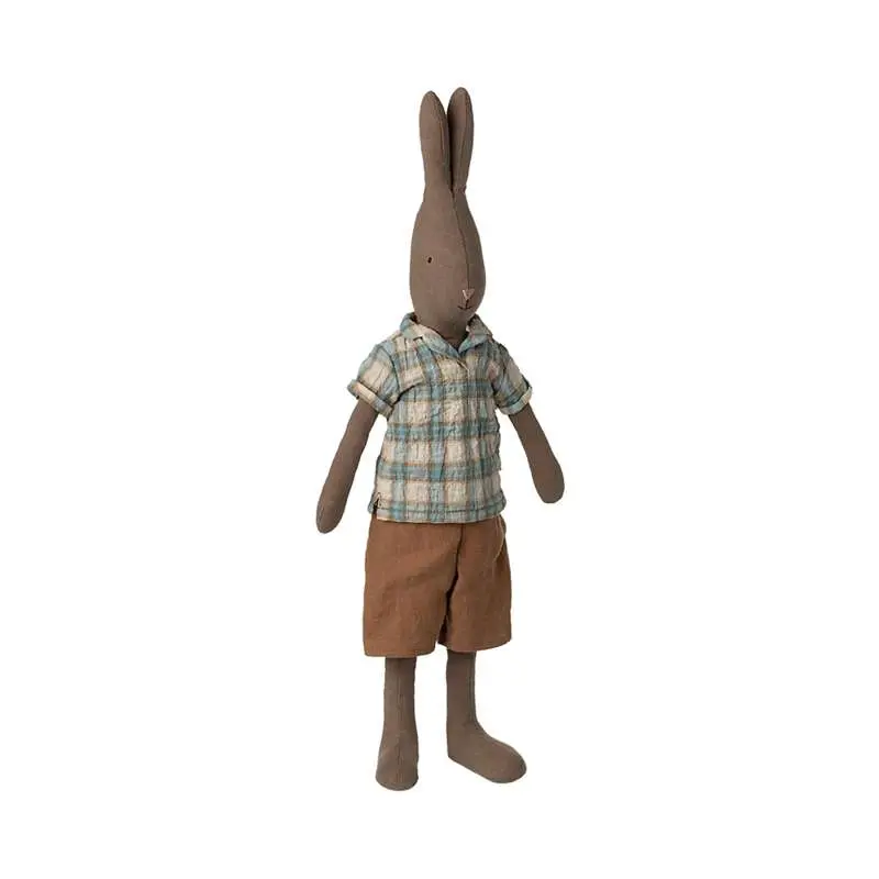Maileg Hare - Str. 3 - Brun - Bluse og Shorts