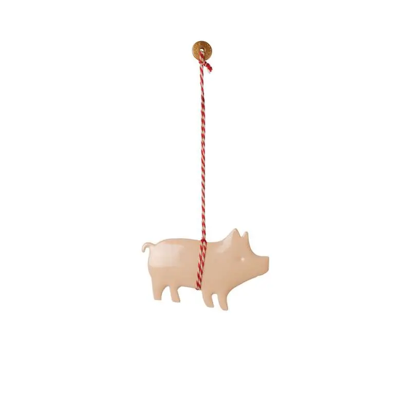 Maileg Juleornament - Metal - Gris - Rosa
