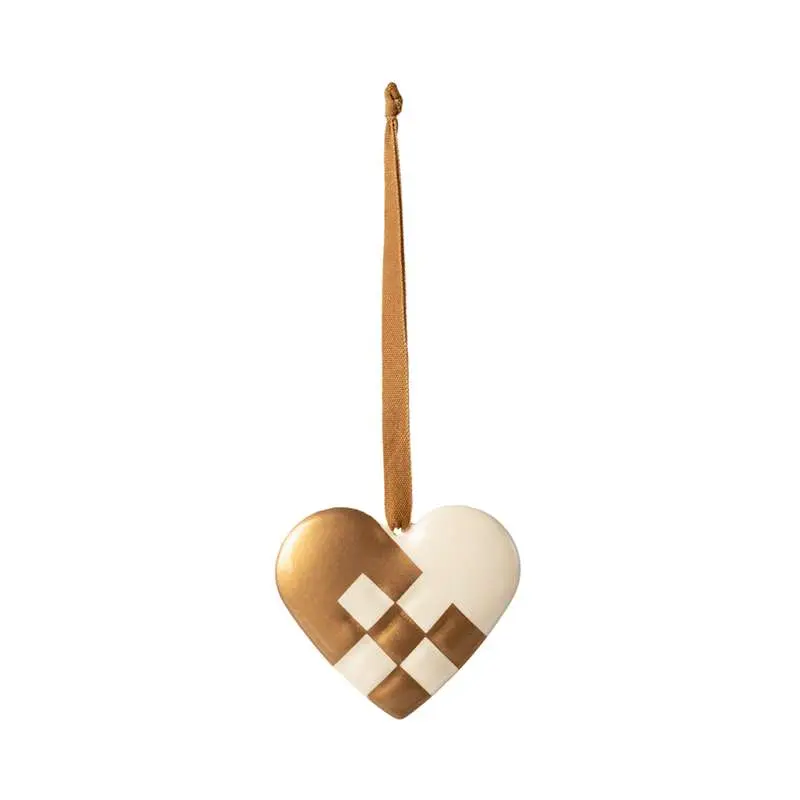 Maileg Juleornament - Metal - Hjerte - Lille - Guld