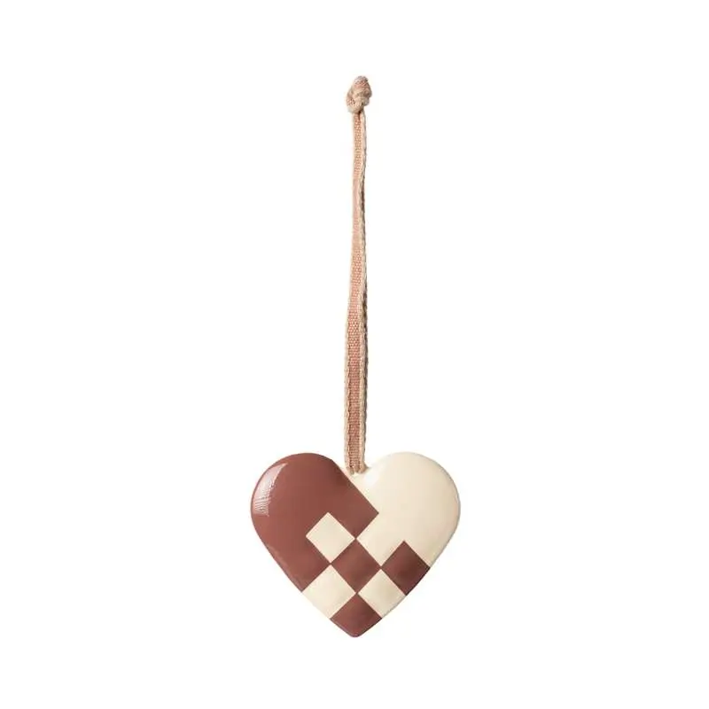 Maileg Juleornament - Metal - Hjerte - Lille - Lys Lilla