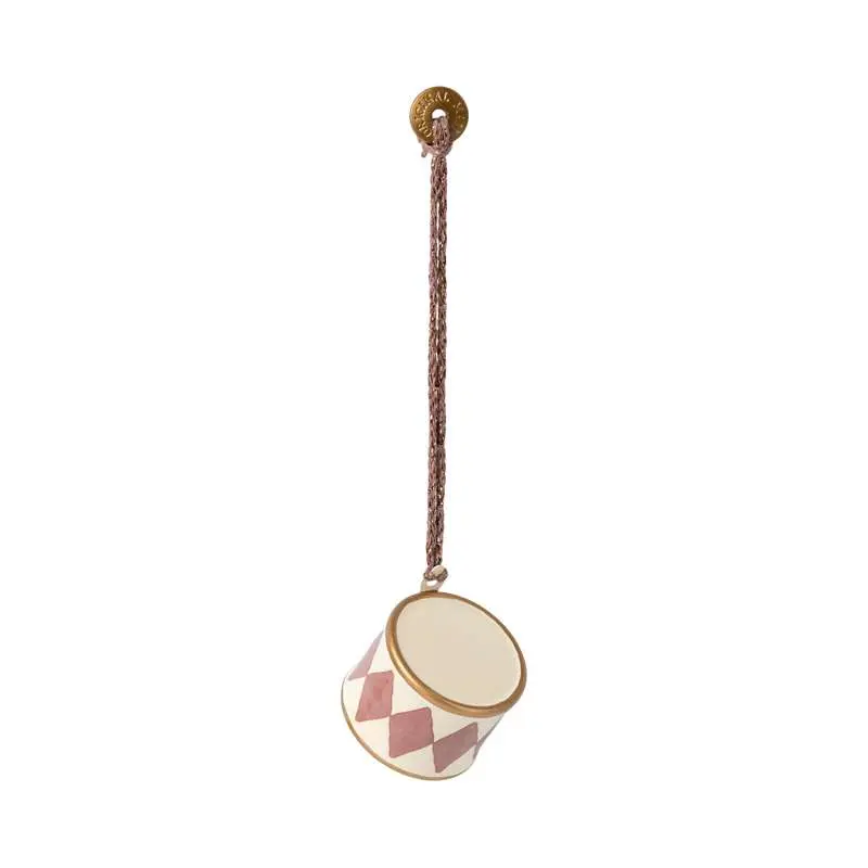 Maileg Juleornament - Metal - Tromme - Lille - Lys Lilla