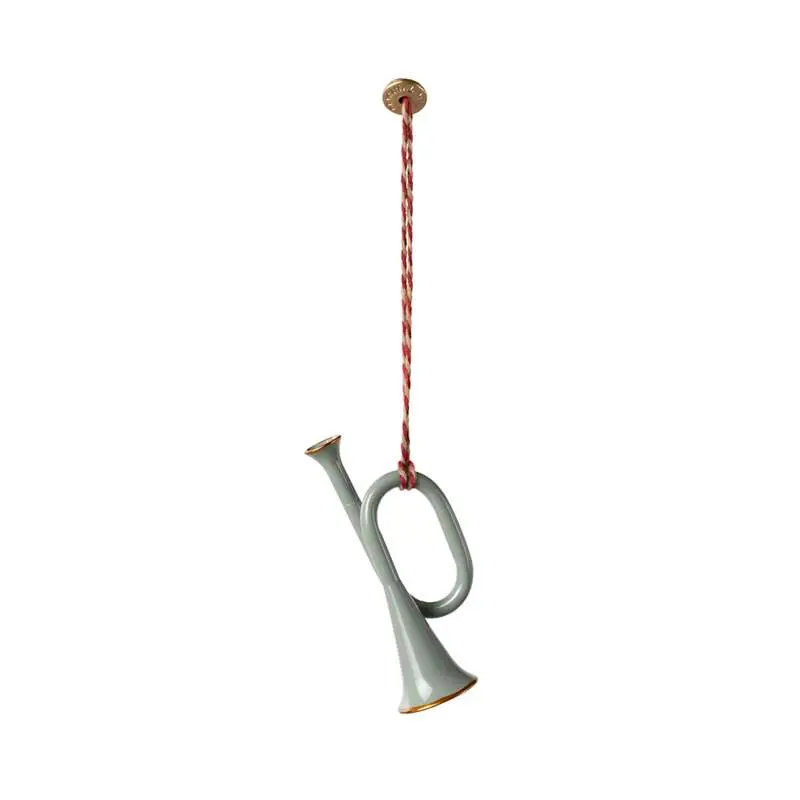 Maileg Juleornament - Metal - Trompet - Mint
