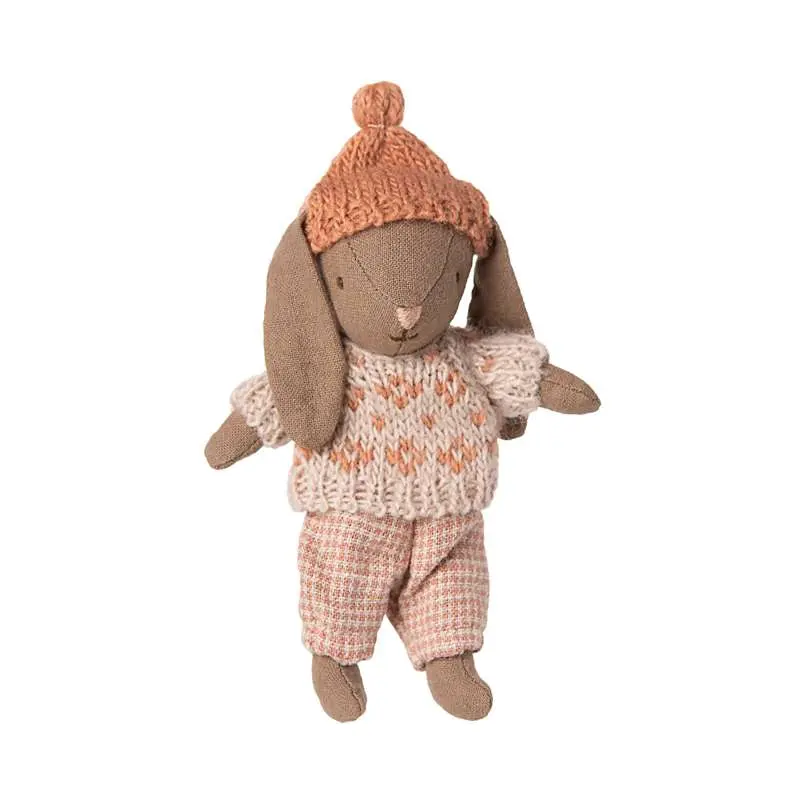 Maileg Kanin - Micro - Vinter - Brun - Rose