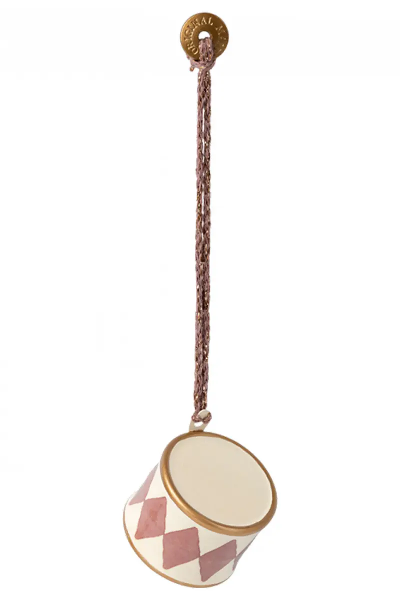 Maileg - Metal Ornament, Small Drum - Light Purple