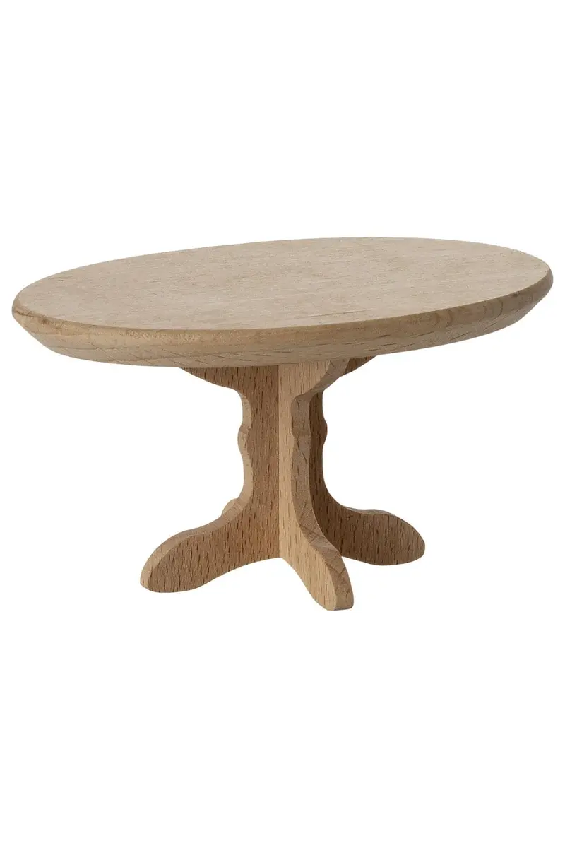 Maileg - Ovalt Sofabord, Mus - Natur - Mouse Furniture