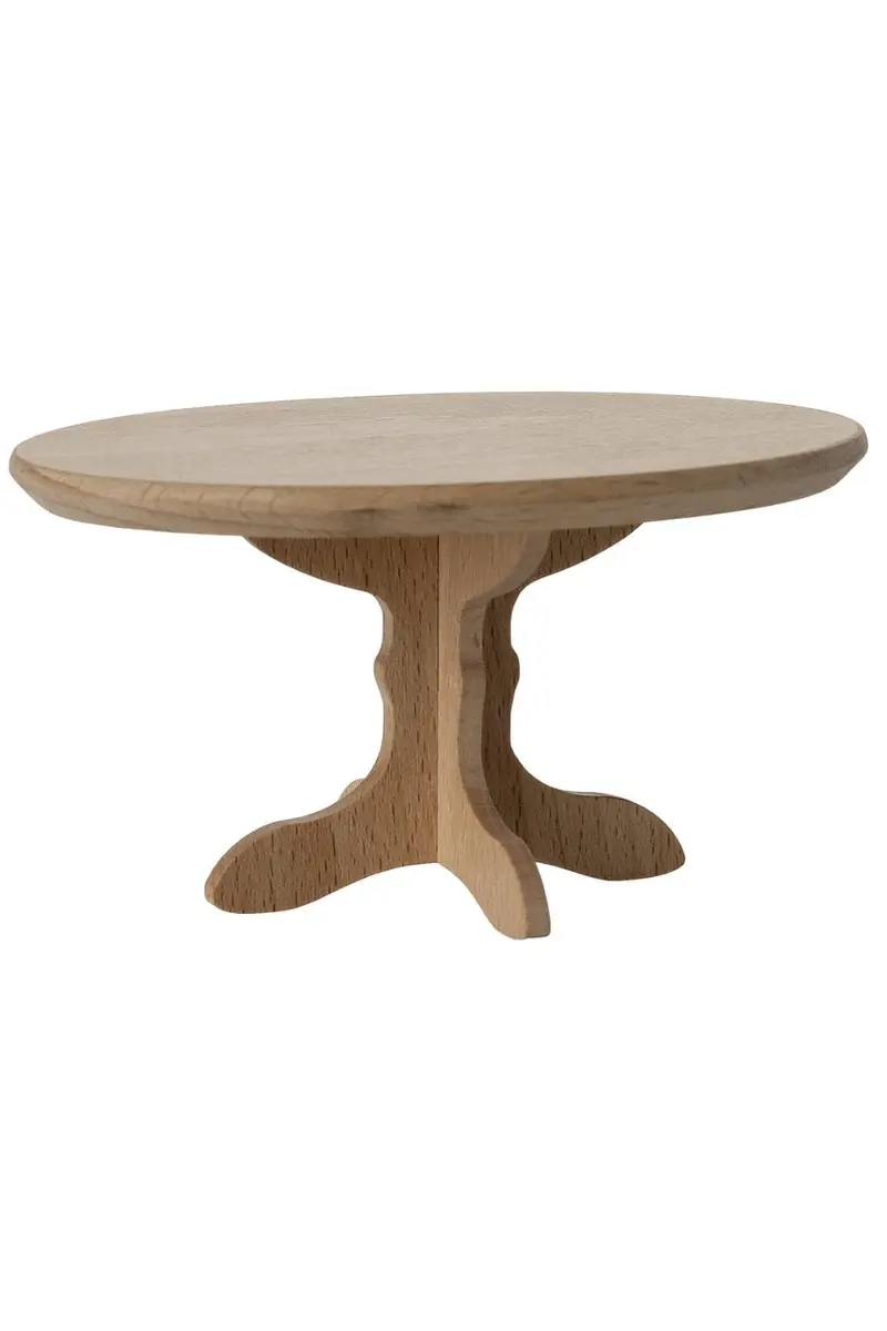 Maileg - Ovalt Spisebord, Mus - Natur - Mouse Furniture