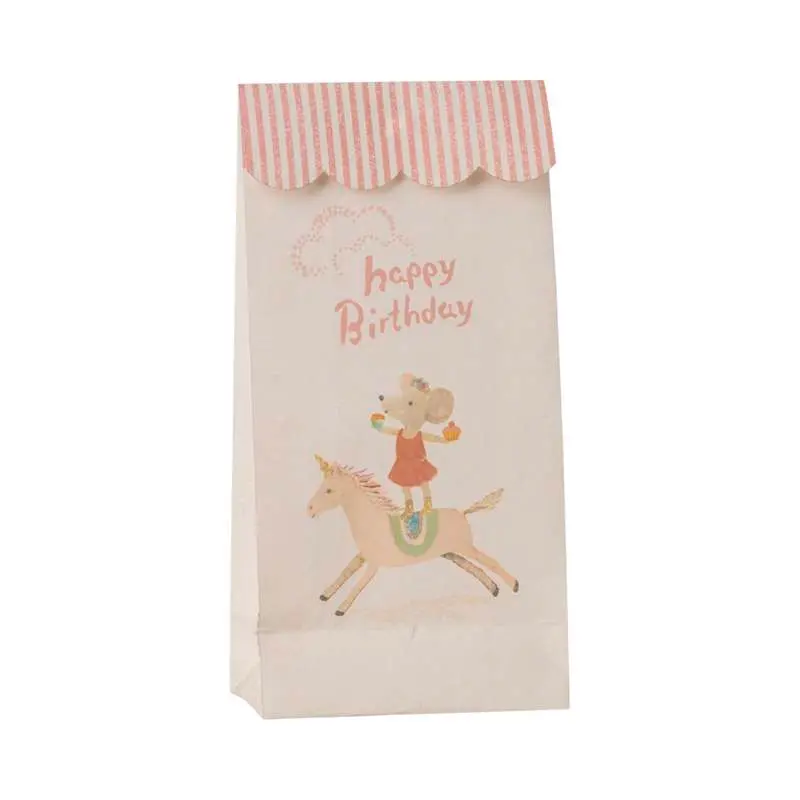 Maileg Papirspose - Happy Birthday - Unicorn - 12 Stk.