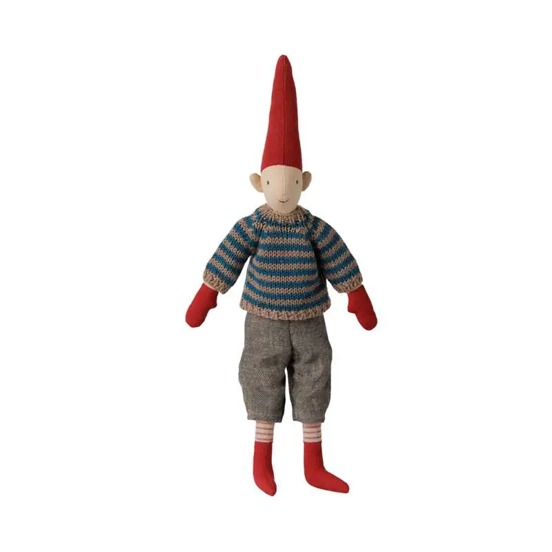Maileg Pixy - Str. 2 - Dreng - Stribet Strikket Sweater