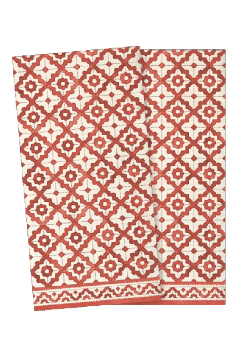 Maileg - Servietter, Mosaik Small - Rød
