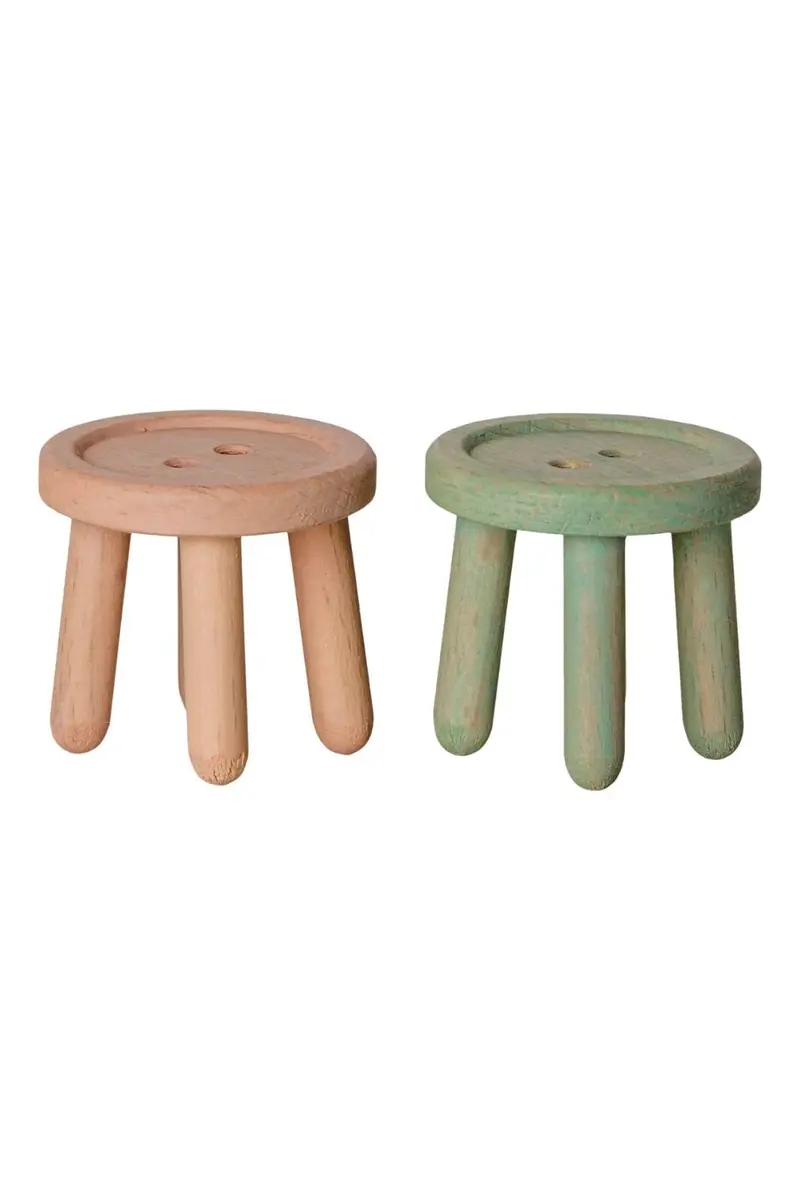 Maileg - SkammelsæT, Mus - Lys Rosa/Lys Mint - 11-6003-01
