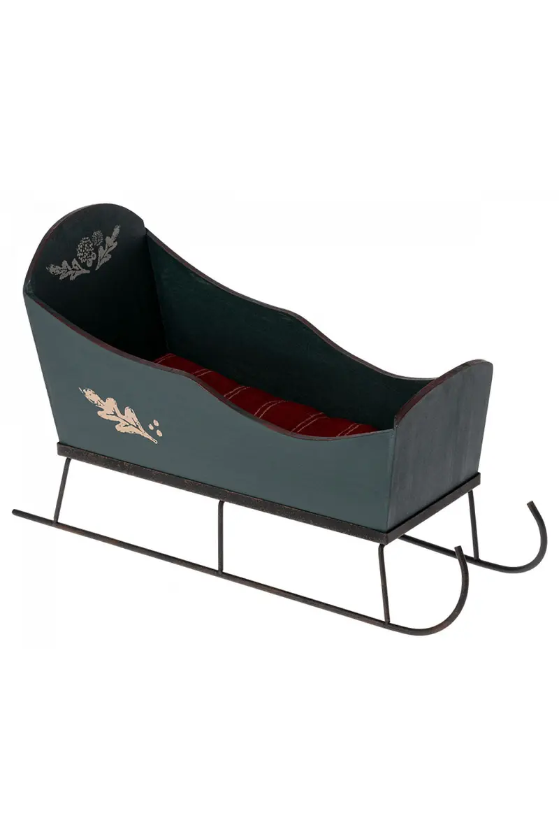 Maileg - Sleigh, Medium - Green