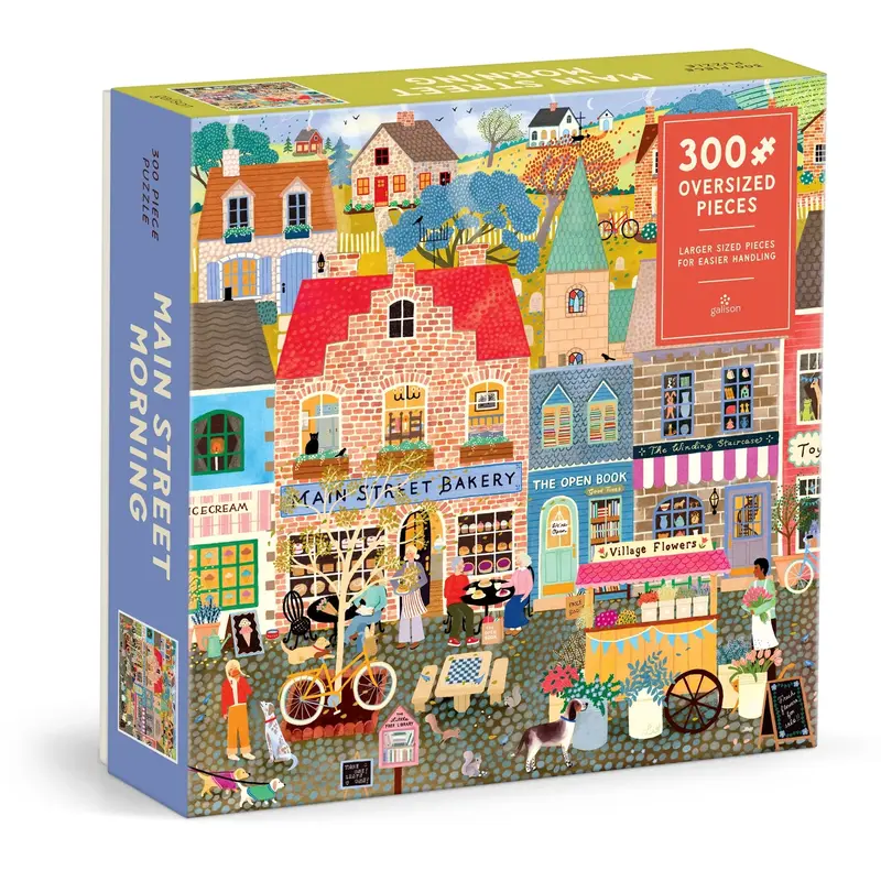 Main Street Morning 300 XL brikker efterårspuslespil fra Galison