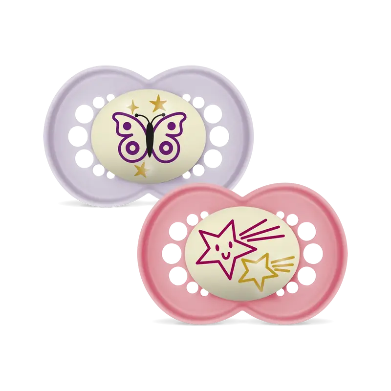 MAM Original Night 6-16m Silicone 2p PINK
