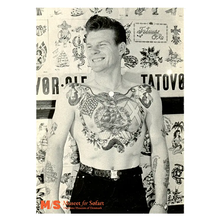 Mand m. tattoo | Plakat | 50 x 70 cm
