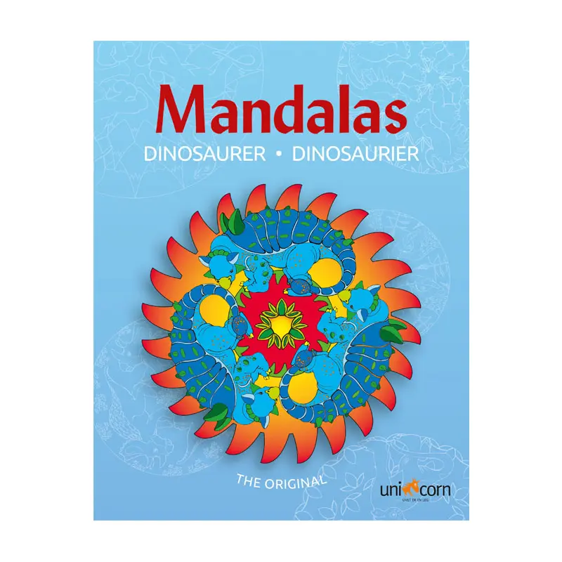 Mandalas malebog, dinosaurer
