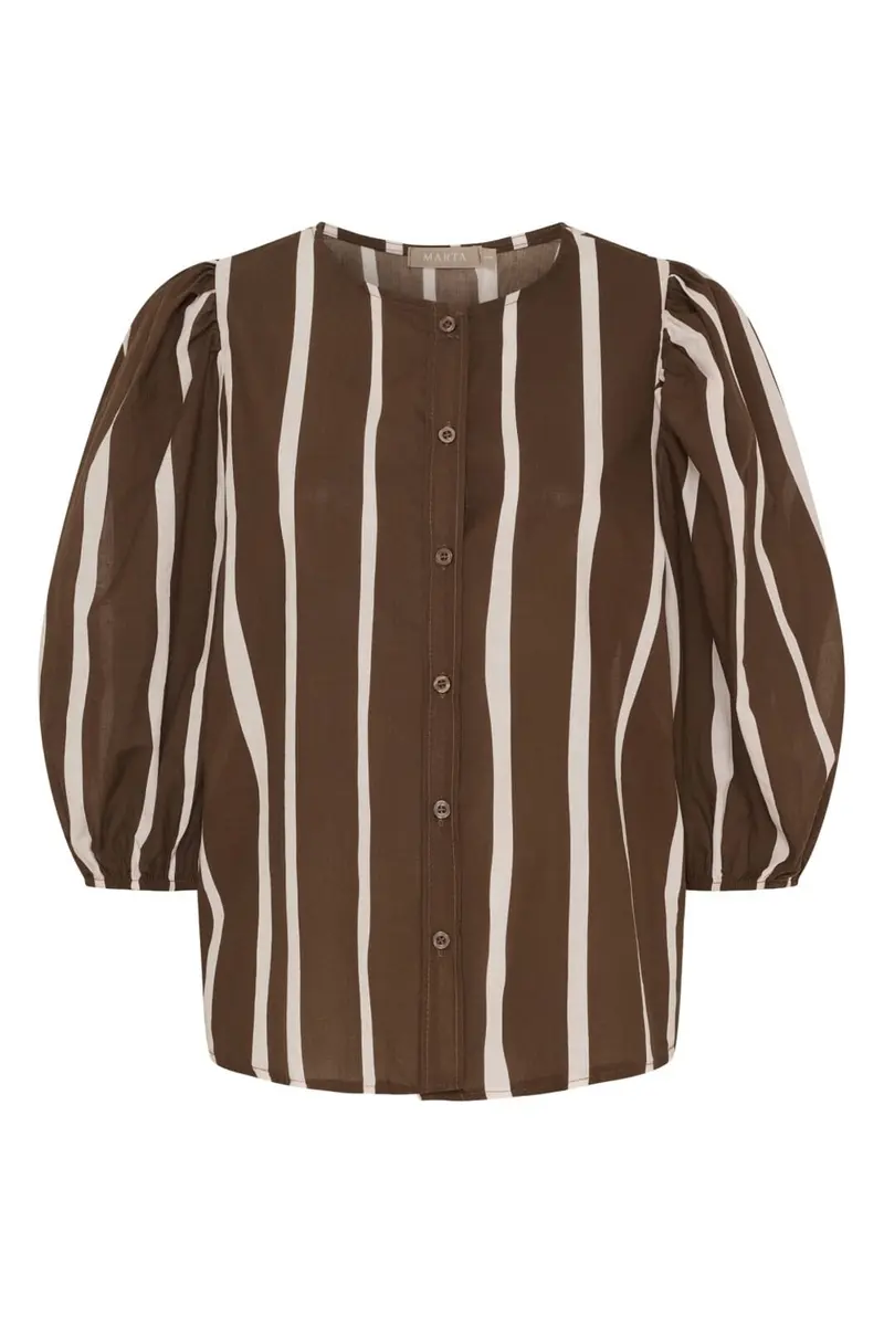 Marta Du Chateau - Cevelina Shirt 58130M - Brown Stripe