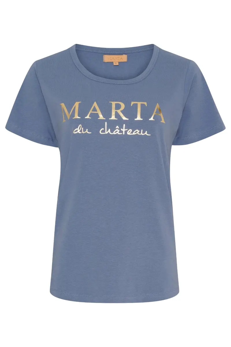 Marta Du Chateau - Cjeanette Tee MT-002-S - Denim Blue