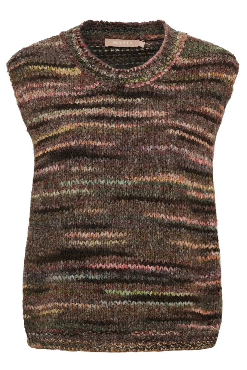 Marta Du Chateau - Mdcamaryllis Knit Vest 17018 - Brown
