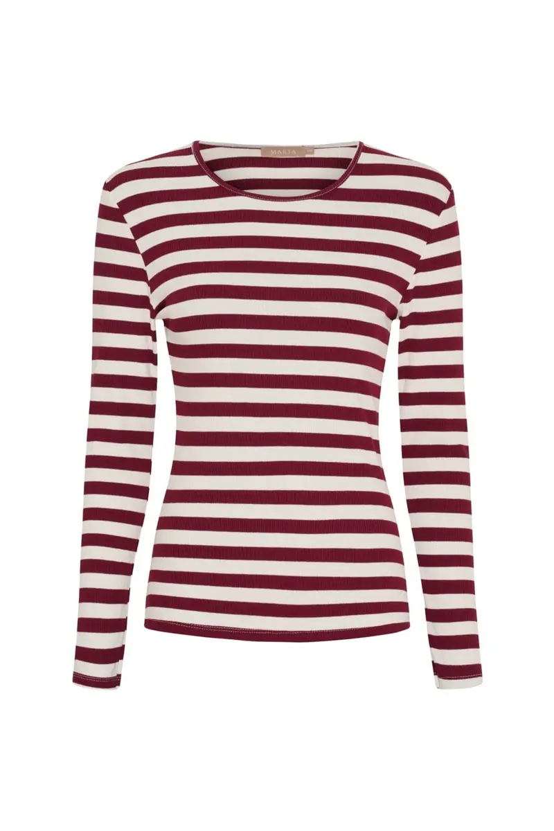 Marta Du Chateau - Mdcbegonia Ls Tee 7702 - Bordeaux