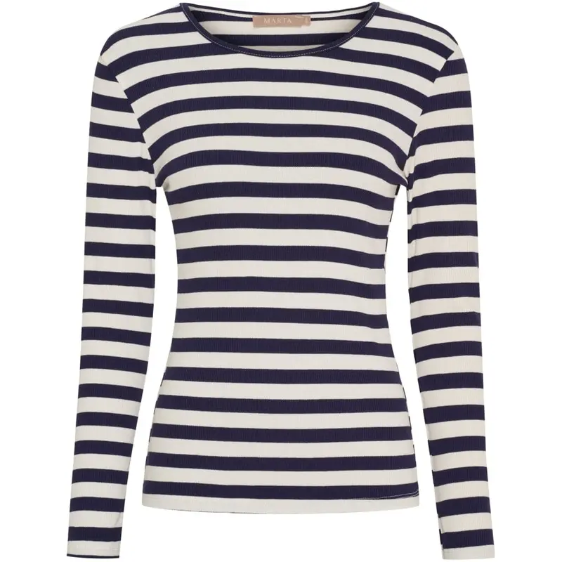 Marta Du Chateau - Mdcbegonia Ls Tee 7702 - Navy
