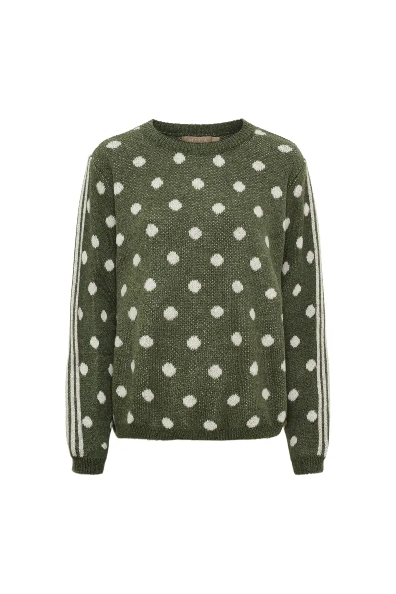 Marta Du Chateau - Mdcbellora Knit 9730 - Military/Beige