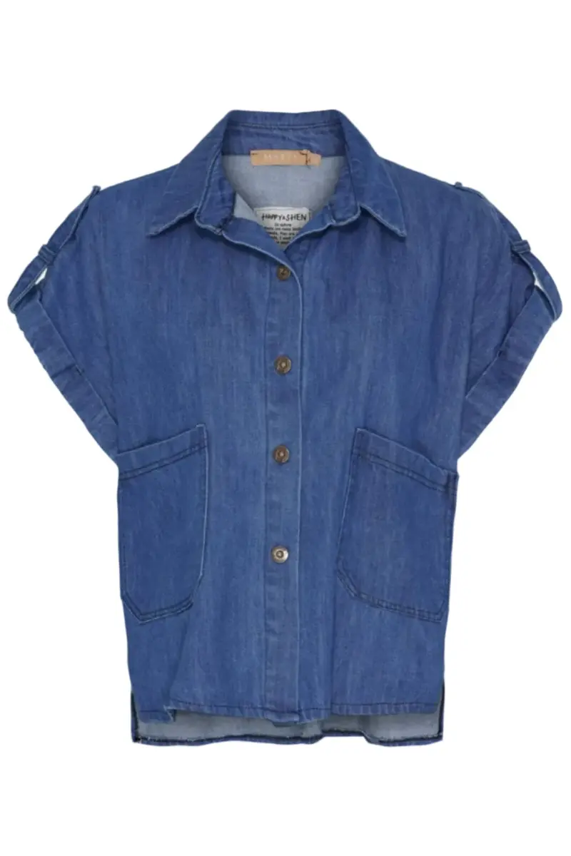Marta Du Chateau - Mdccarola Vest 11053 - Medium Blue