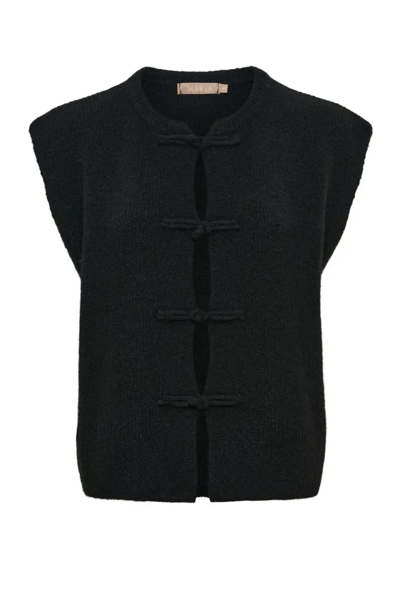 Marta Du Chateau - Mdccelestia Knit Vest 9980 - Black