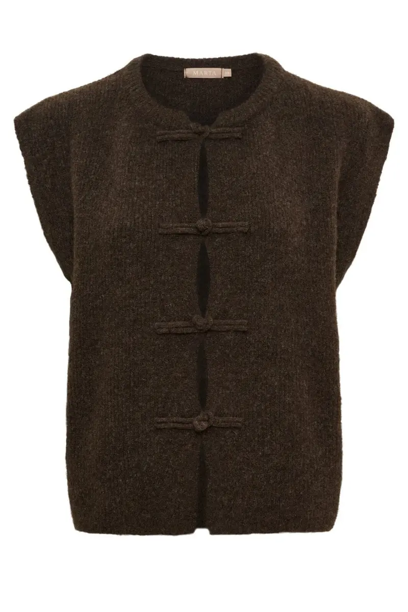 Marta Du Chateau - Mdccelestia Knit Vest 9980 - Brown