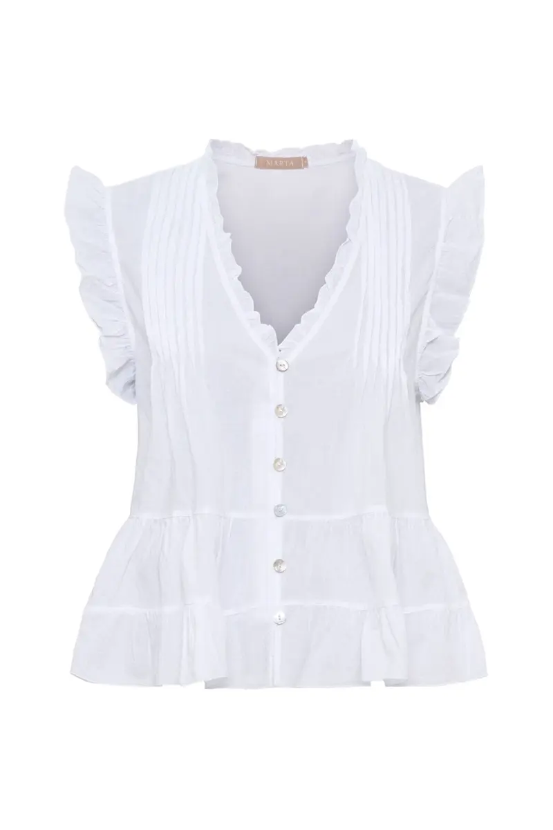 Marta Du Chateau - Mdcemira Top TC68181 - White