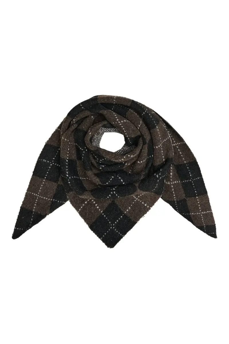 Marta Du Chateau - Mdcgretzel Scarf Ba-3446 - Black/Coffee
