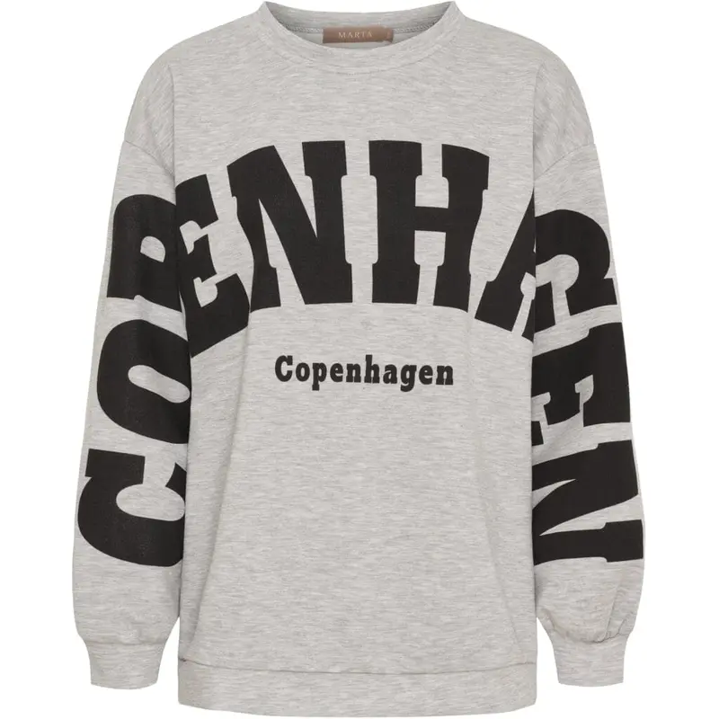 Marta Du Chateau - Mdchibiscus Sweatshirt 22659 - Grey/Black