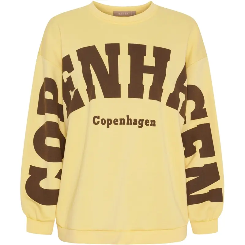 Marta Du Chateau - Mdchibiscus Sweatshirt 22659 - Yellow/Moro