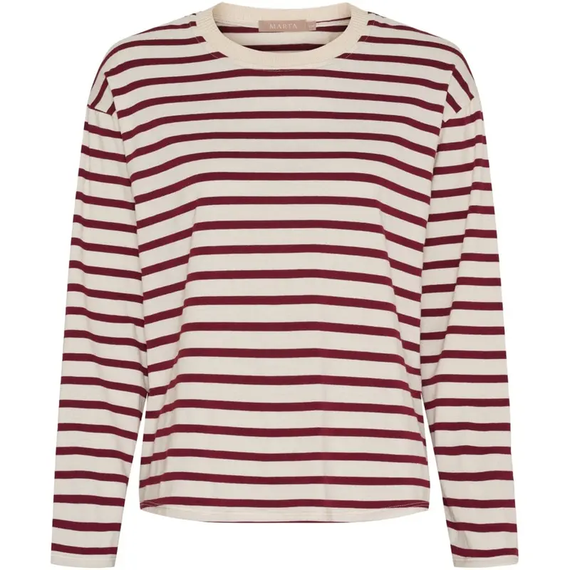 Marta Du Chateau - Mdckara Ls Tee 58709 - Bordeaux