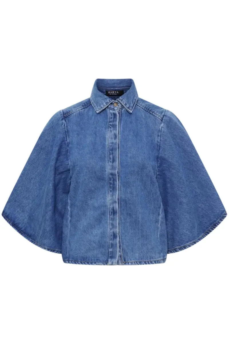 Marta Du Chateau - Mdcmarika Shirt MDC237-V9081B - Blue Denim