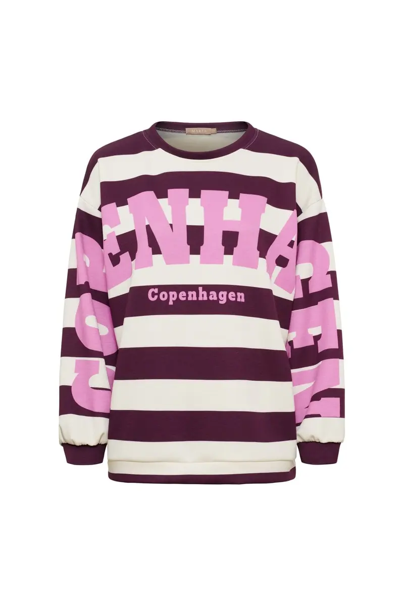 Marta Du Chateau - Mdcnerina Sweatshirt 22659s - Bordeaux/Pink