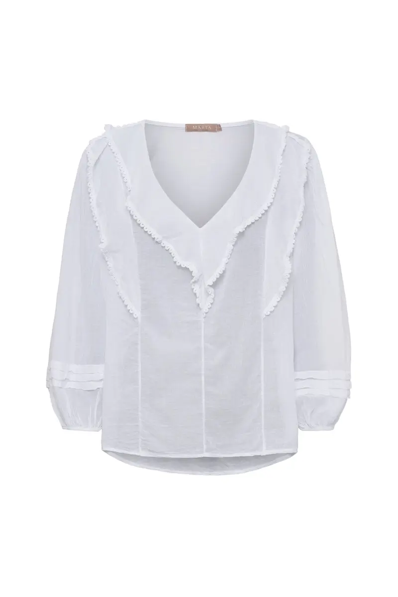 Marta Du Chateau - Mdcrosamaria Blouse TC68179 - White