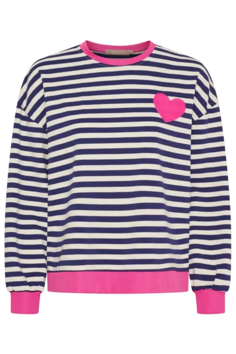 Marta Du Chateau - Mdcvilda Ls Tee 58903 - Navy/Fuxia