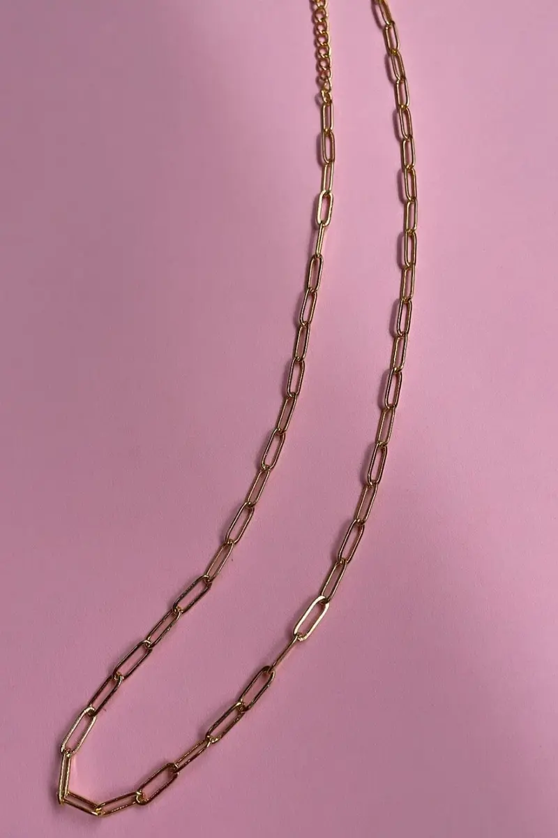 Mellow Moon - Link Chain Big Necklace - Forgyldt