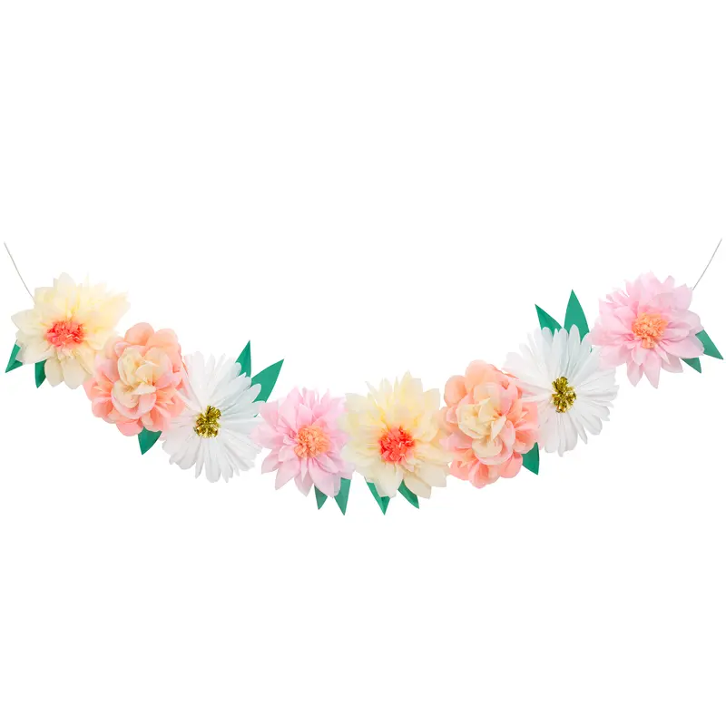 Meri Meri guirlande, store papirsblomster