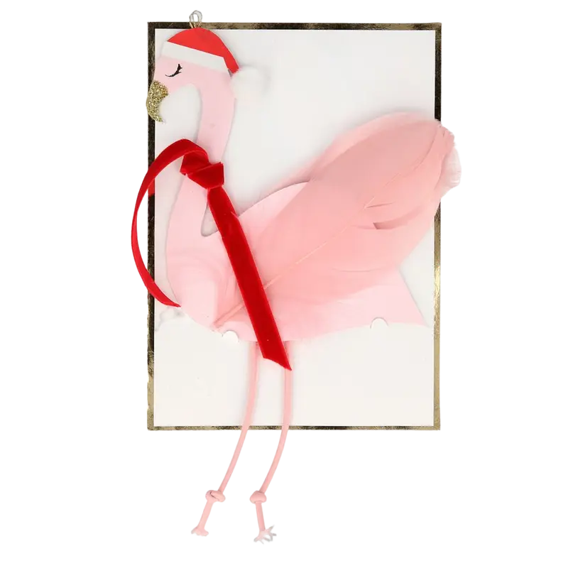 Meri Meri Julekort, Jolly flamingo