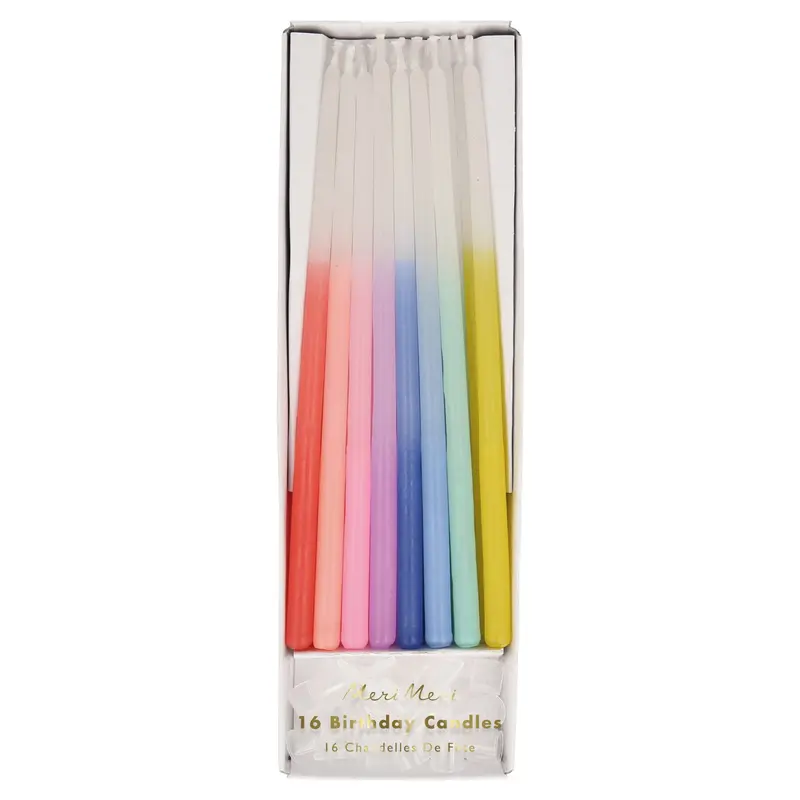 Meri Meri lys, rainbow dipped