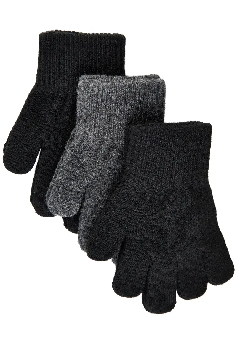 Mikk-Line Blue Nights -Antrazite - Black Handsker 3-Pak