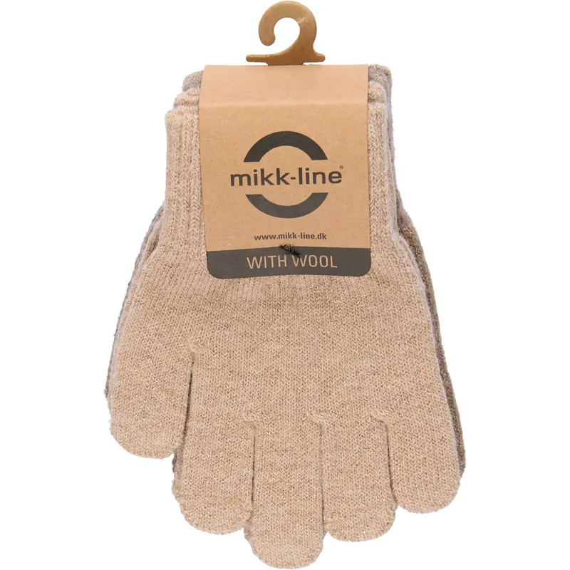 Mikk-Line Rose Melange-Melange Denver-Dark Gray Melange Glimmer Handsker 3-Pak Med Lurex