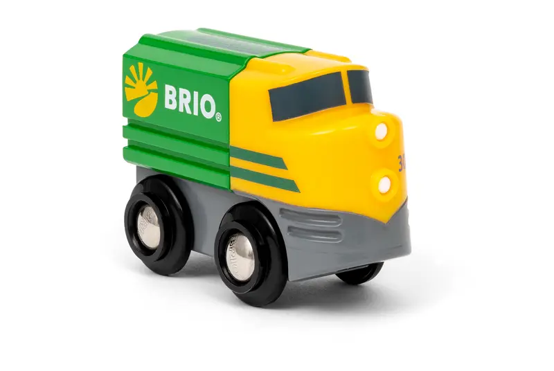 Mini lokomotiv - gul og grøn