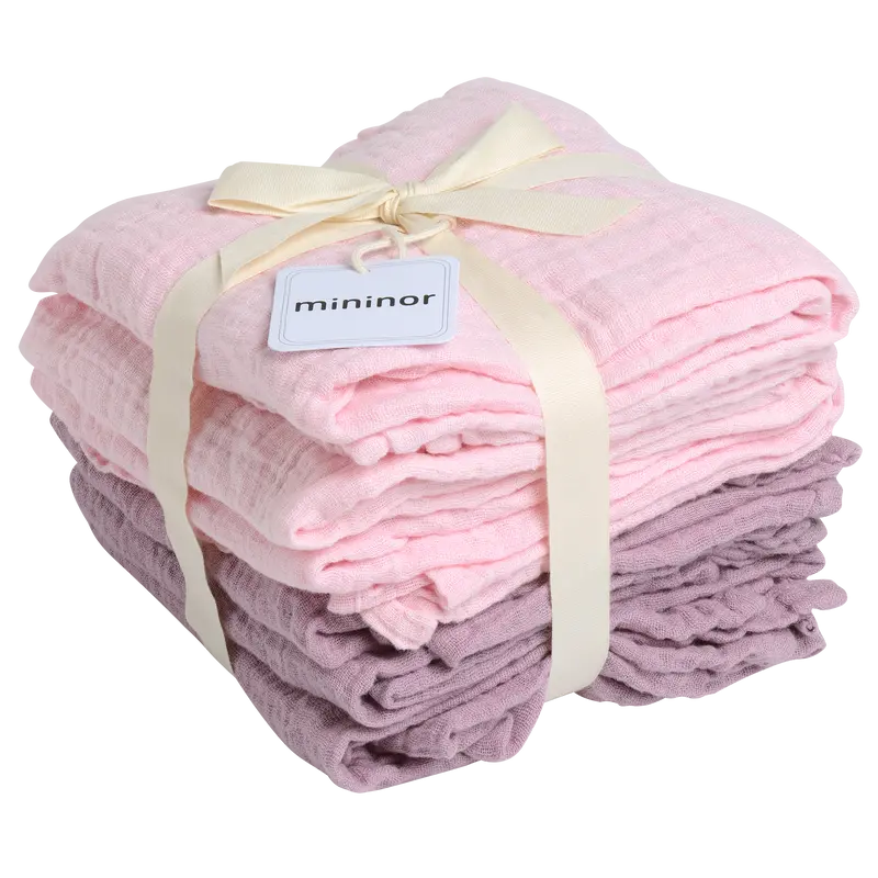 Mininor Økologisk Stofble Forvasket 3xRosa/3xLilla